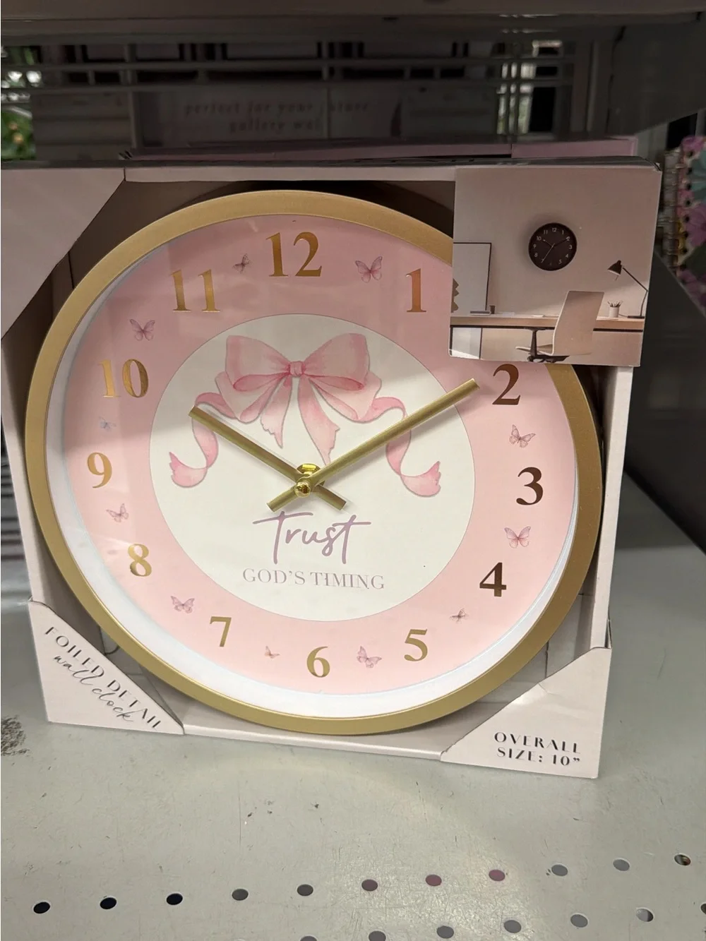 Trust Pink Decorative Wall Clock by